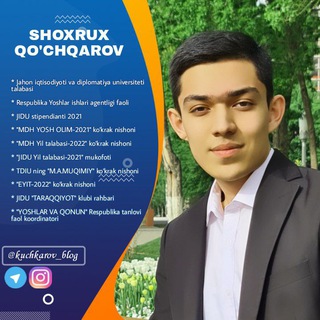 Shoxrux Qo'chqarov / 📚🌍🚀™