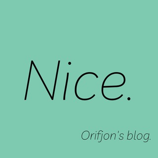 Orifjon's Blog