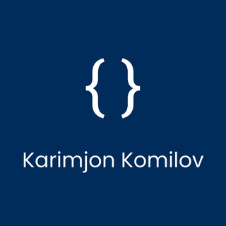 Web dasturlash kanali | Karimjon Komilov