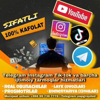 Obunachi yig'ib berish Instagram Telegram